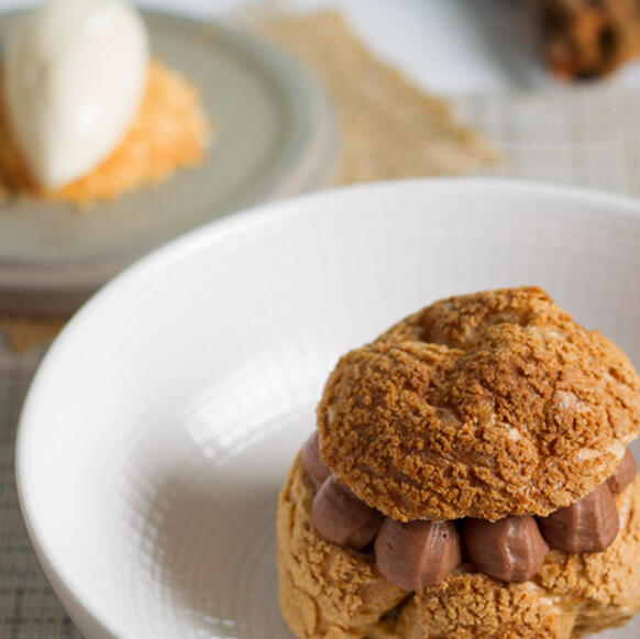 Paris Brest with milk ice cream by Chef Killian Lynch